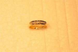 14K Solid yellow Gold Diamond Wedding Band Ring size 6  