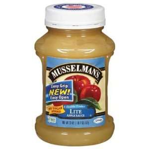Musselmans Apple Sauce Lite 24 oz (Pack of 12)  Grocery 