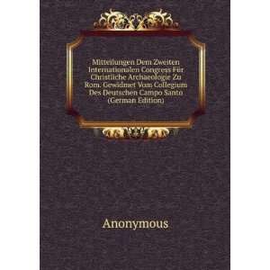   Campo Santo (German Edition) (9785874163549) Anonymous Books