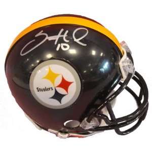  Santonio Holmes Signed Mini Helmet Pittsburgh Steelers 