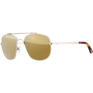 Bombardier Adult Solid Metal Lifestyle Sunglasses   Polished Gold/Gold 