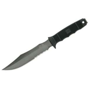  SOG Knives 99154 Black Part Serrated Seal Team Fixed Blade Knife 