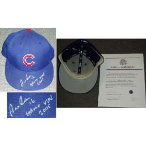   Signed Cubs 2005 Game Used Blue New Era Home Hat