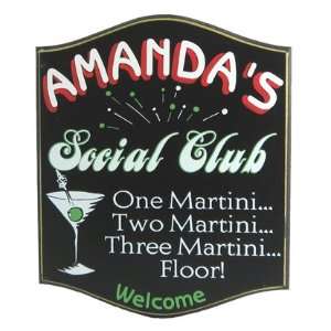    Personalized Wood Sign   Martini Social Club: Sports & Outdoors