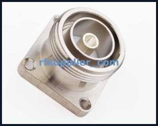 RF coaxial 7/16 Din Female panel mount connector with extended pin