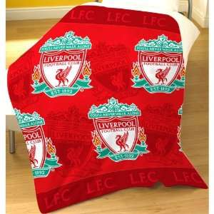  Liverpool Football Club Crest Fleece Throw Blanket: Home 