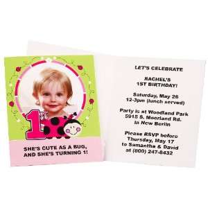 com LadyBugs Oh So Sweet 1st Birthday   Personalized Invitations (8 