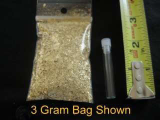 Gram Bag of Beautiful Gold Flakes Plus 50 Empty 2 Vials w/Caps