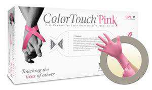 Microflex Color Touch Pink Latex Gloves   Extra Small  