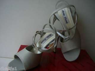 MISTER LOREN Silver Slingbacks Shoes Womens 3.5 Heels  