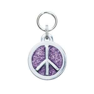  Glitter Circle Peace Tag Small   Engraveable Kitchen 