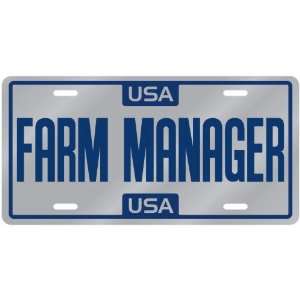    New  Usa Farm Manager  License Plate Occupations