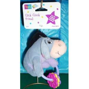    Disney Eeyore Plush Baby Rattle Click Clack Friend: Toys & Games