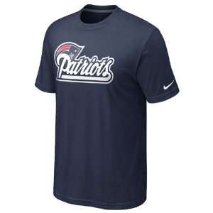  New England Patriots Navy Nike Base Logo T Shirt Sports 