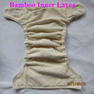 25 Rainbow BB One Size Bamboo Nappies with 50 Inserts  