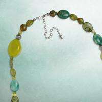 Sincerely Southwest Sage Green Gemstones Bead Necklace  