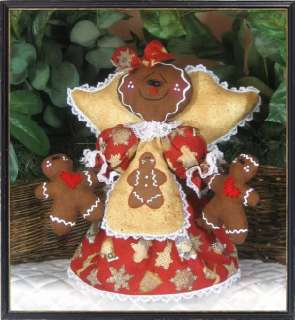 Primitive Gingerbread Tree Topper Angel!~~