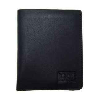 Mens Simple and stylish black PU leather bi fold wallet 813  