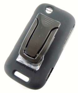New OEM Black/Chrome Body Glove Shell Case+Clip Motorola Cliq MB200 