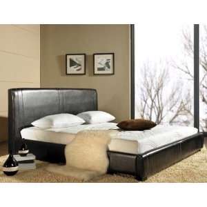  Talbert Leather Queen Bed (Dark Brown) (91W x 68H x 41D 