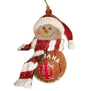  Indiana Hoosiers NCAA Slam Dunk Snowman Christmas Ornament 