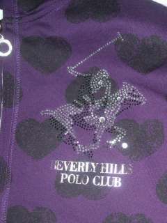 Women Girls Hoodie Beverly Hills Polo Club Purple Heart  