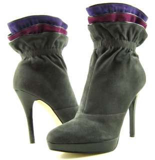 ENZO ANGIOLINI DECIA Grey Suede Womens Shoes Boots 8  