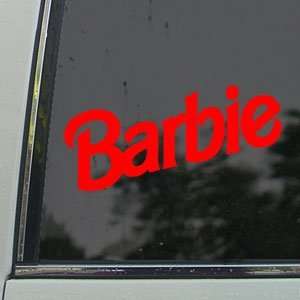  BARBIE Red Decal Doll Princess Car Truck Window Red 