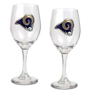  St. Louis Rams NFL 2pc Wine Glass Set   Primary Logo 