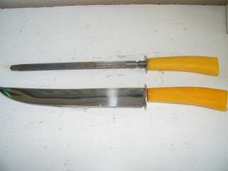 Vintage Geneva Forge Stainless Knife & Sharpening Steel 3734  