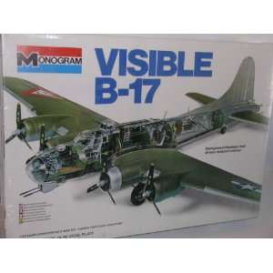   Visible WW II B 17 Bomber   Plastic Model Kit 