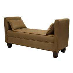 MODERN CLASSIC TAN KHAKI COLOR ACCENT BENCH NEW  