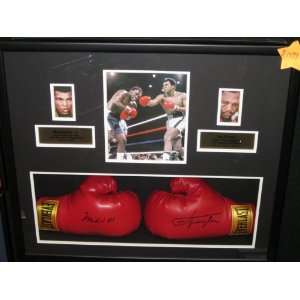 Muhammad Ali & Joe Frazier Signed Autographed Everlast Boxing Gloves 