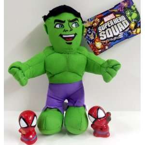   Squad Avengers Hulk Plush 9 Toy Plus 2 Adorable Spiderman Figures 1