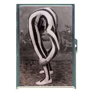 Circus Contortionist Vintage ID Holder, Cigarette Case or Wallet MADE 