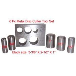  6 Pc Jewelers Disc Cutter Puncher Tool Set 1 to 5/8 