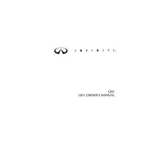  1991 INFINITI Q45 Owners Manual User Guide Automotive