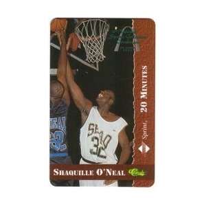  Collectible Phone Card: 20m Shaquille ONeal Basketball 