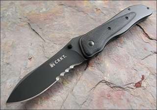 CRKT McGinnis Notorious Black Veff Serrate Outburst Assisted Opening 