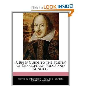  A Brief Guide to the Poetry of Shakespeare Poems and 