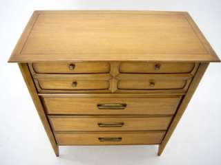 Lovely mid century modern high chest dresser by drexel. There are a 