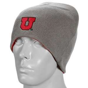  Utah Utes Gray Crimson Forge Reversible Knit Beanie 
