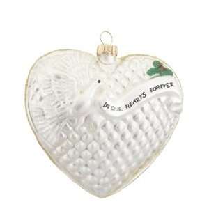   Personalized Glass Memorial Heart Christmas Ornament