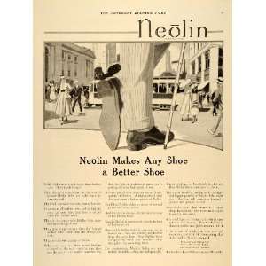  1916 Ad Neolin Shoes Goodyear Tire Rubber Soles Akron 