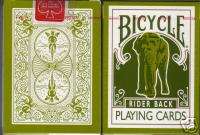 GREEN Bicycle Elephant 808 Tsunami Playing Cards Deck!  