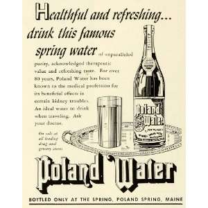   Water Natural Mineral Spring Bottle Drink   Original Print Ad: Home