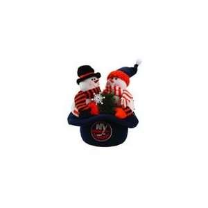 12 NHL New York Islanders Snowmen Top Hat Table Christmas Decora