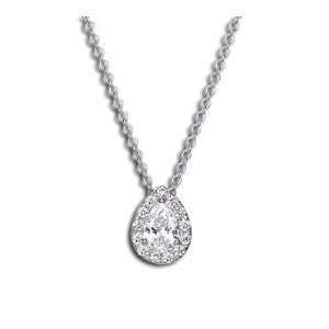   carat Pear Shaped Diamond Pendant Necklace ZIVA Jewels Jewelry