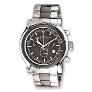  Croton Mens Stainless Steel Swiss Quartz Chronograph with 