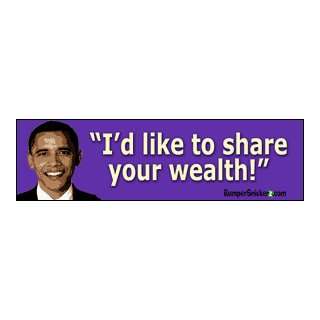   Your Wealth   2008 Presidential Election Stickers (Small 5 x 1.4 in